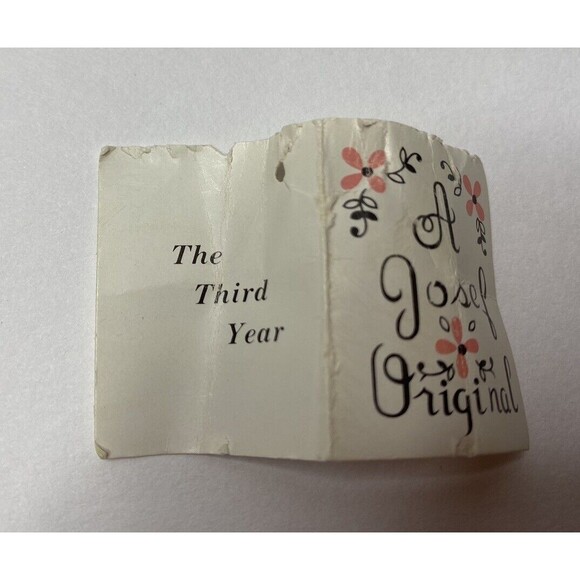 Vtg Josef Originals 3rd Birthday Girl Angel Figurine  With Pail - Picture 10 of 11